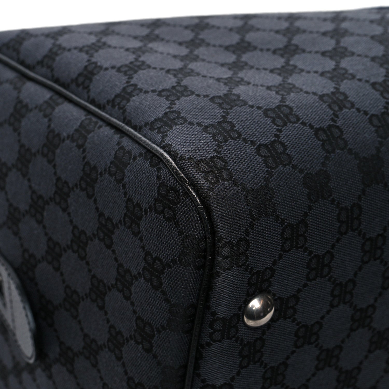 Gucci X BALENCIAGA BB Monogram Web Graffiti Medium Ophidia Carry-On Duffle Bag Black 10 of 11