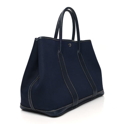 Hermes Toile Negonda Garden Party Tote 36 MM Bleu Marine 3 of 12