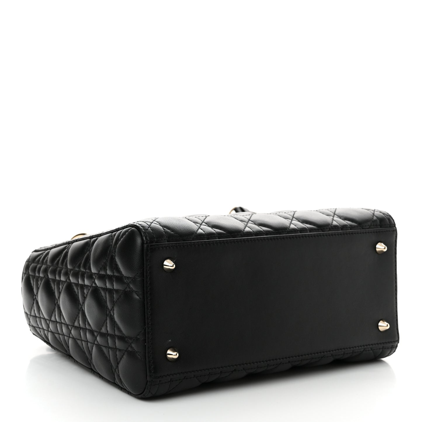 Lambskin Cannage Medium Lady Dior Black