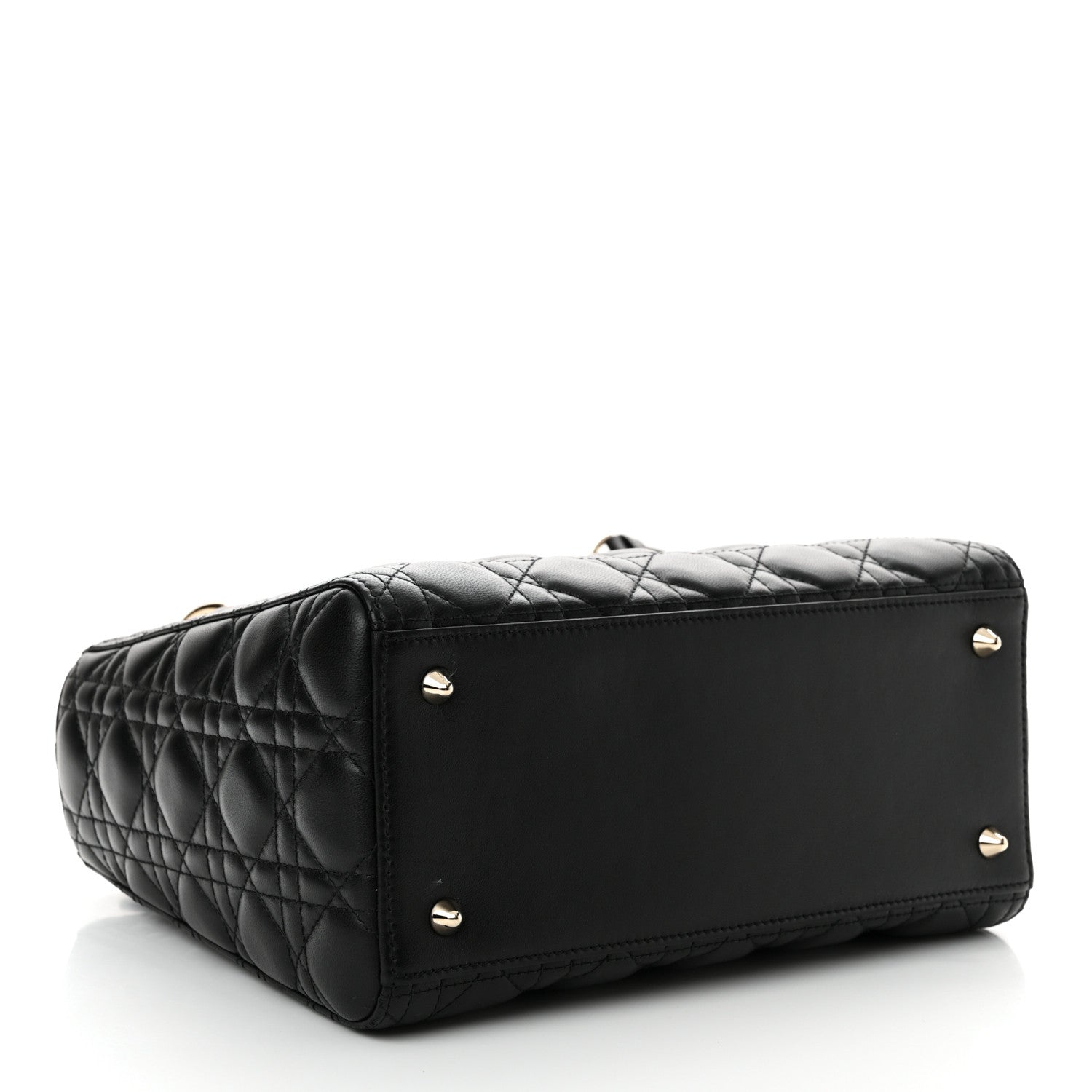 Christian Dior Lambskin Cannage Medium Lady Dior Black 4 of 16