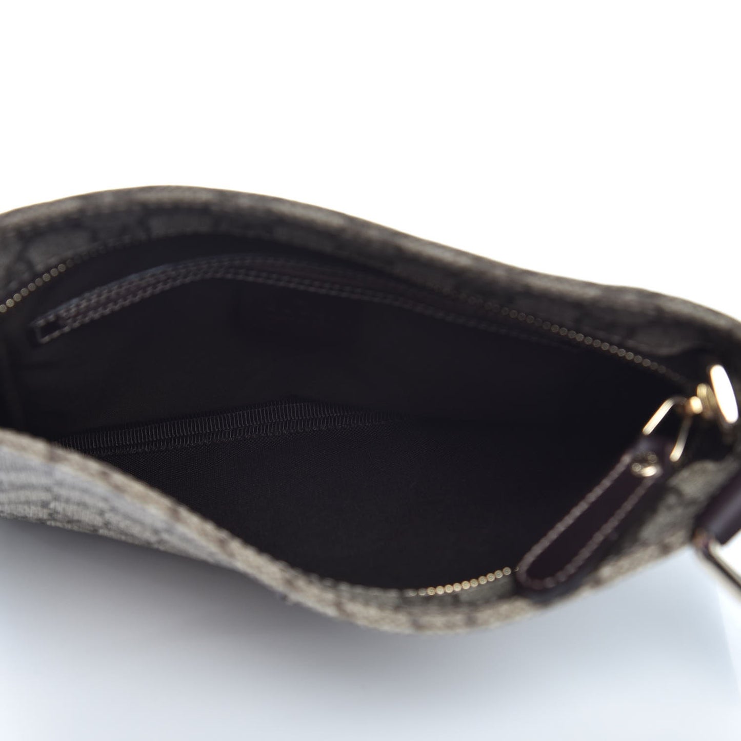 GG Supreme Monogram Small Flat Messenger Bag Dark Brown