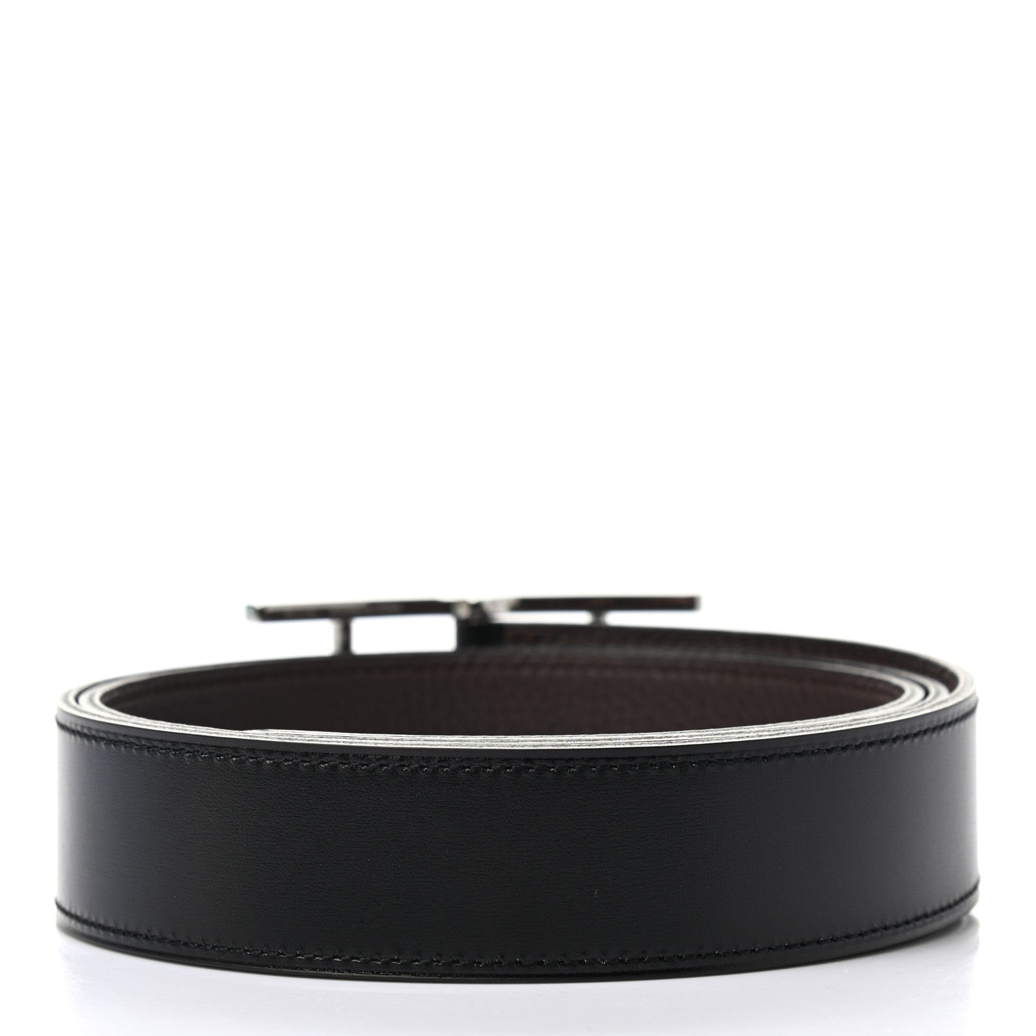 Hermes Box Togo 32mm Hapi Belt 95 Black Prune 2 of 5