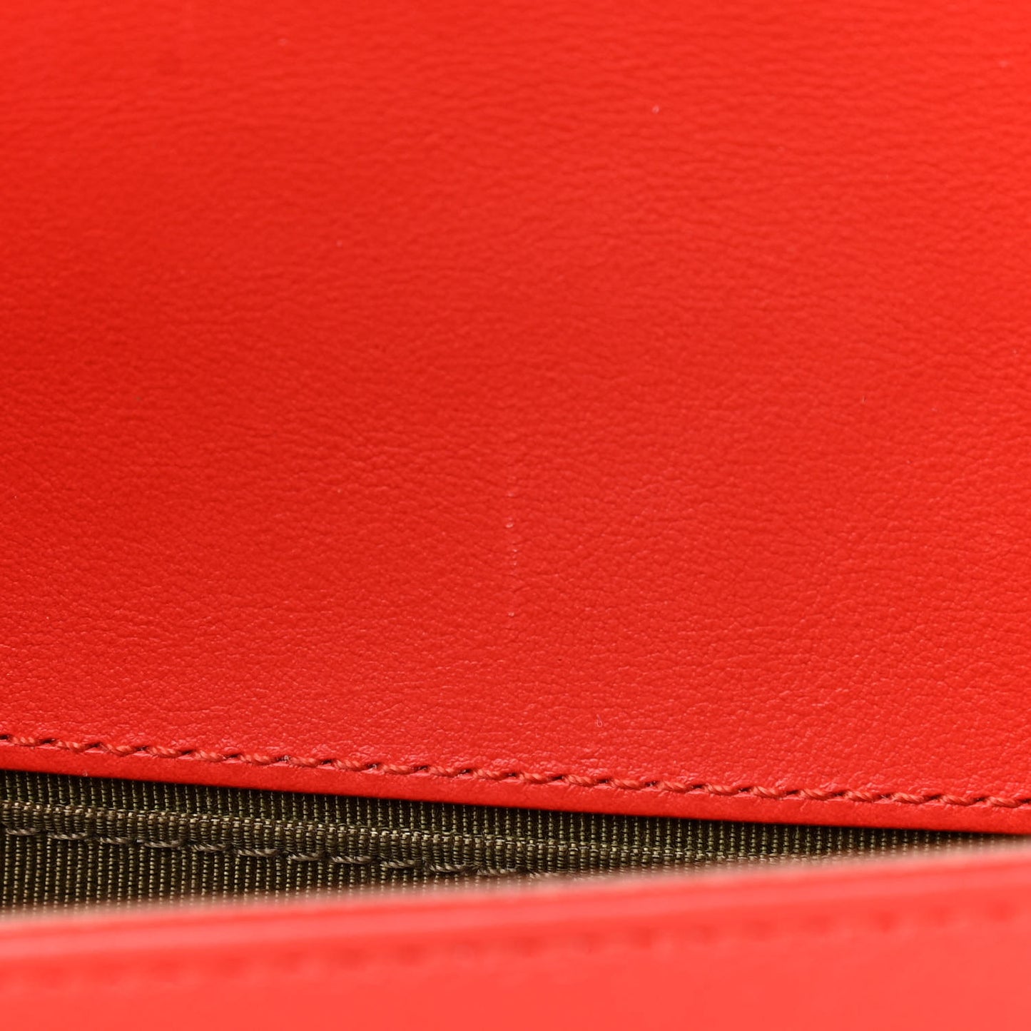 Lambskin Quilted Small Boy Flap Red