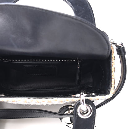 Christian Dior Metallic Tweed Small Lady Dior Silver Gold 4 of 5