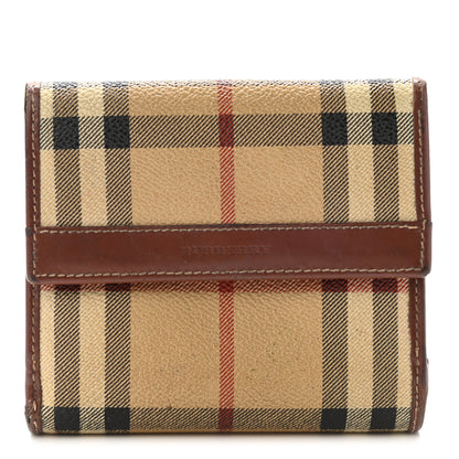 Burberry Haymarket Check Compact Wallet Brown 1 of 17