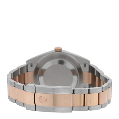 Rolex Stainless Steel 18K Everose Gold 41mm Oyster Perpetual Wimbledon Datejust Watch Slate 126331 3 of 5