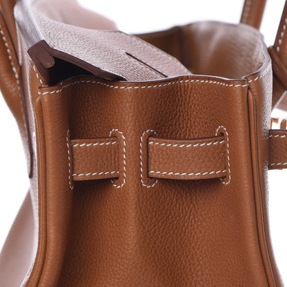 Hermes Natural Barenia Faubourg Birkin 30 Fauve 18 of 35