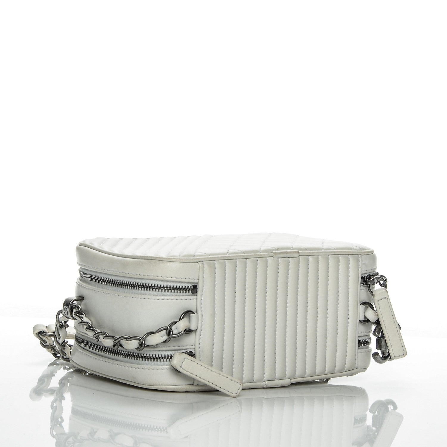 Chanel Lambskin Quilted Small Coco Boy Camera Case White 4 of 8