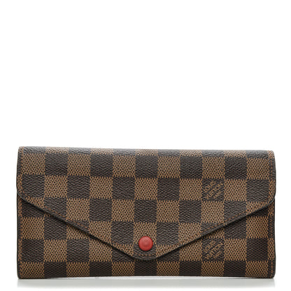 Louis Vuitton Damier Ebene Josephine Wallet Red 1 of 8