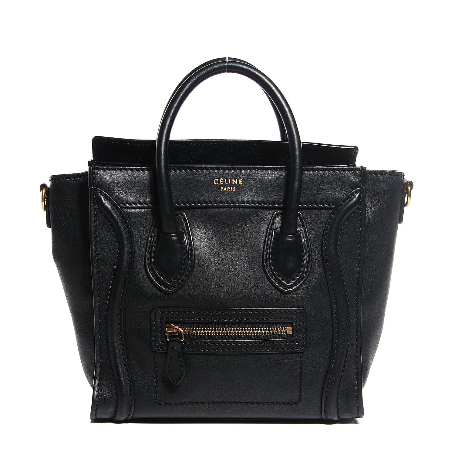 Celine Smooth Calfskin Nano Luggage Black 1 of 9