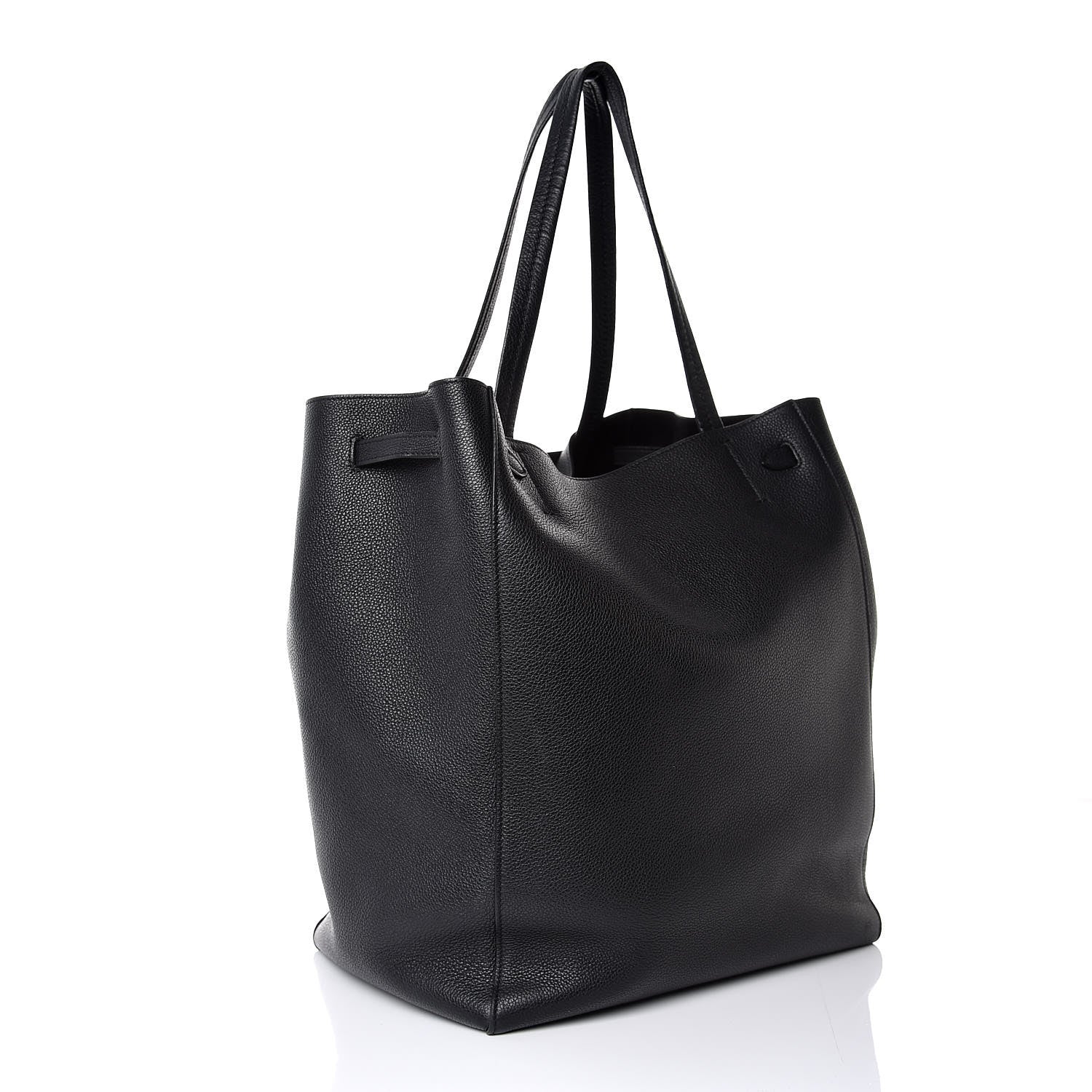 Celine Soft Grained Calfskin Medium Belt Cabas Phantom Black 3 of 6