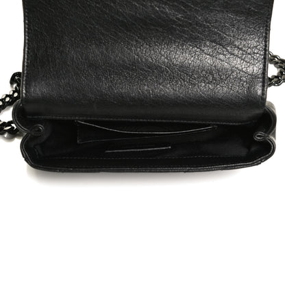 Saint Laurent Sheepskin Matelasse Chevron Monogram Classic Baby Chain Bag Black 4 of 13