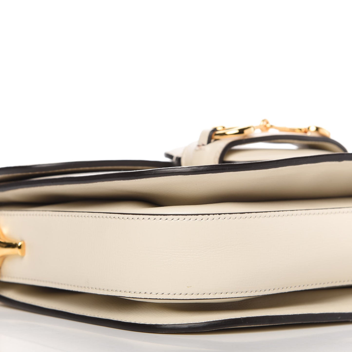 Azalea Calfskin Horsebit 1955 Shoulder Bag Mystic White