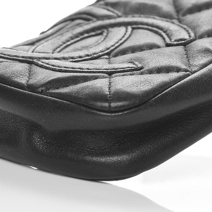 Chanel Calfskin Quilted Cambon Cigarette Case Holder Black 11 of 11
