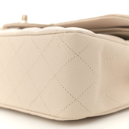 Chanel Caviar Quilted Medium Double Flap Ivory 10 of 11