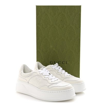 Gucci Calfskin GG Tennis Embossed Perforated Womens Platform 55mm Sneakers 37 Great White 9 of 9