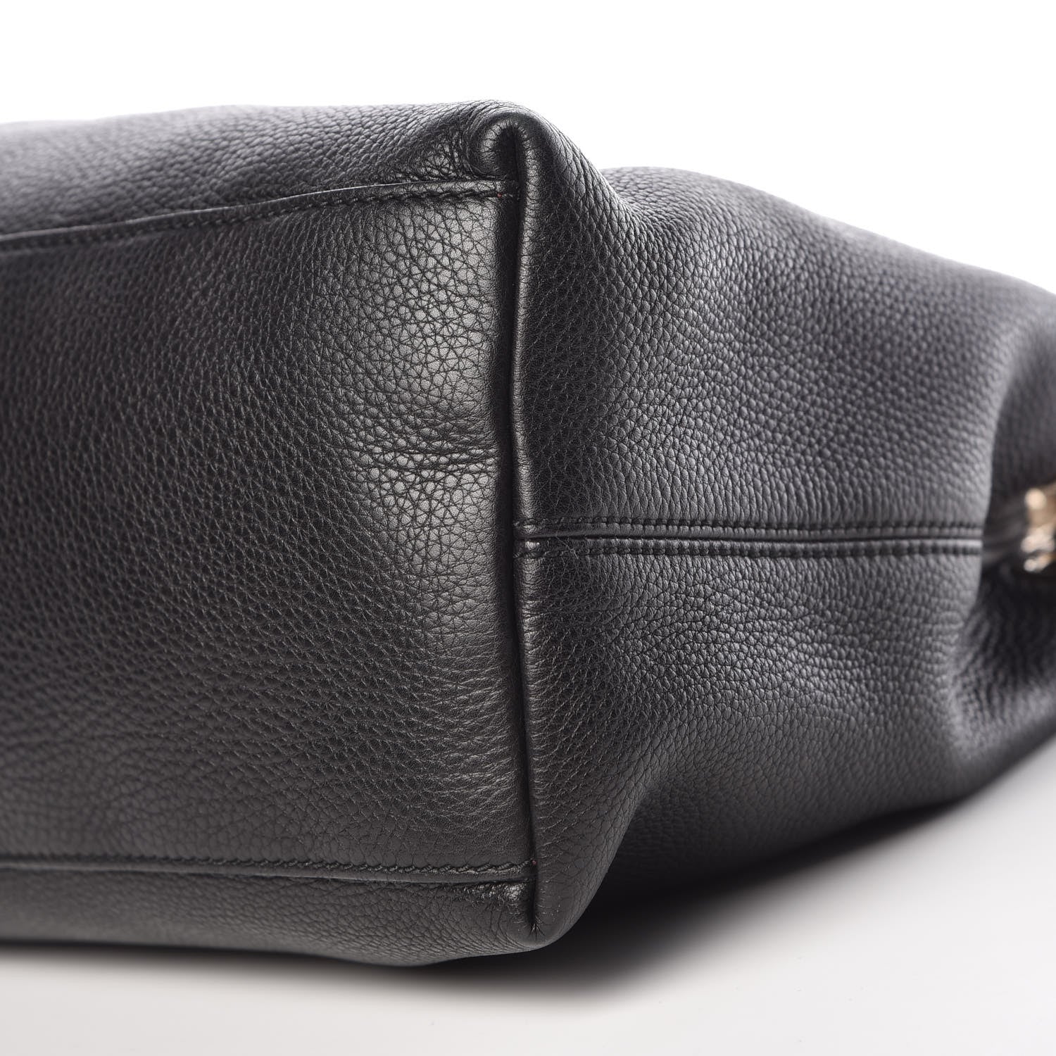 Gucci Pebbled Calfskin Medium Soho Chain Shoulder Bag Black 10 of 11