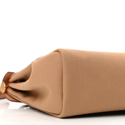 Hermes Military Toile Vache Hunter Herbag Zip Retourne 31 PM Chai Fauve 9 of 11