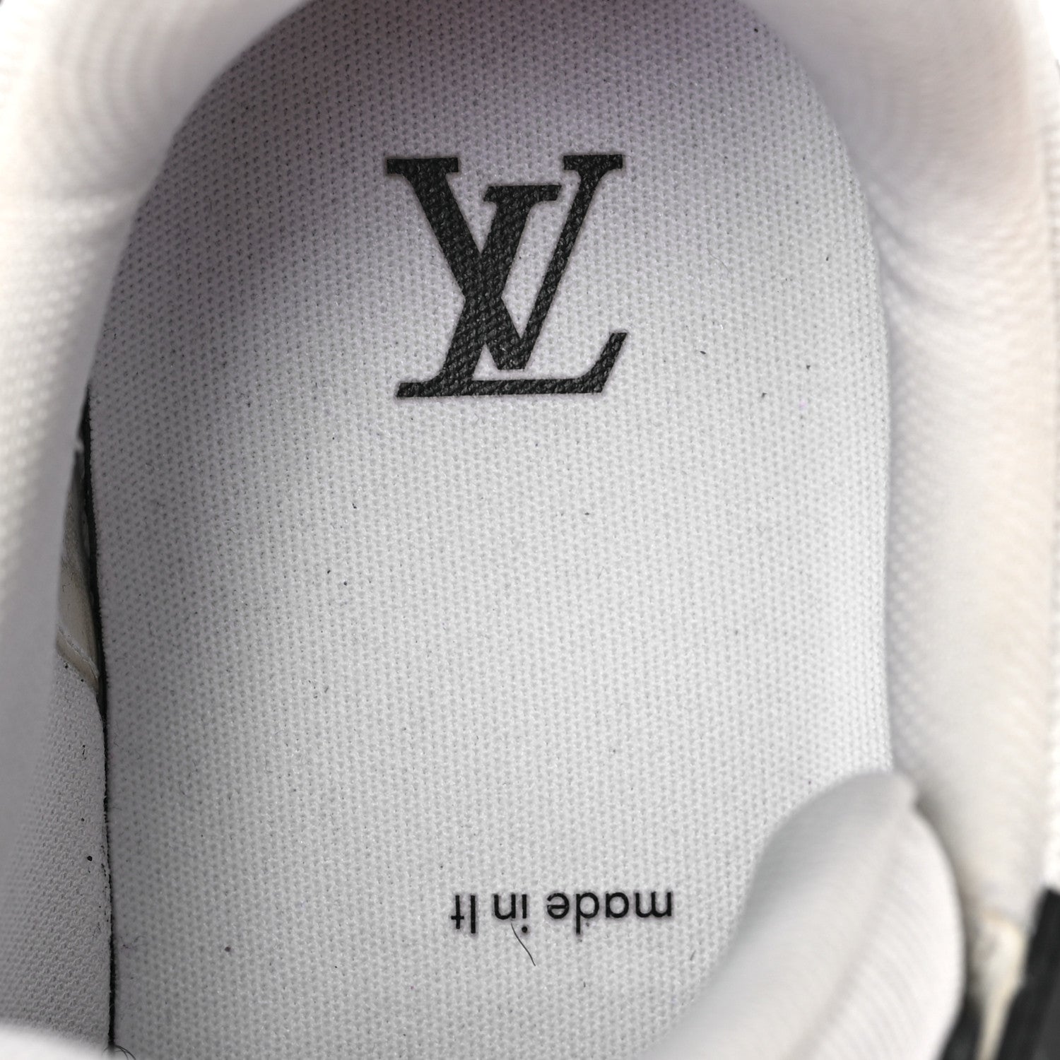 Louis Vuitton Calfskin Monogram Denim Mens LV Trainer Sneakers 9 Black 9 of 9