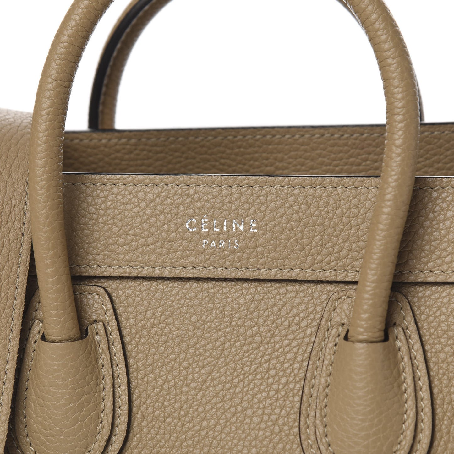 Drummed Calfskin Nano Luggage Dune