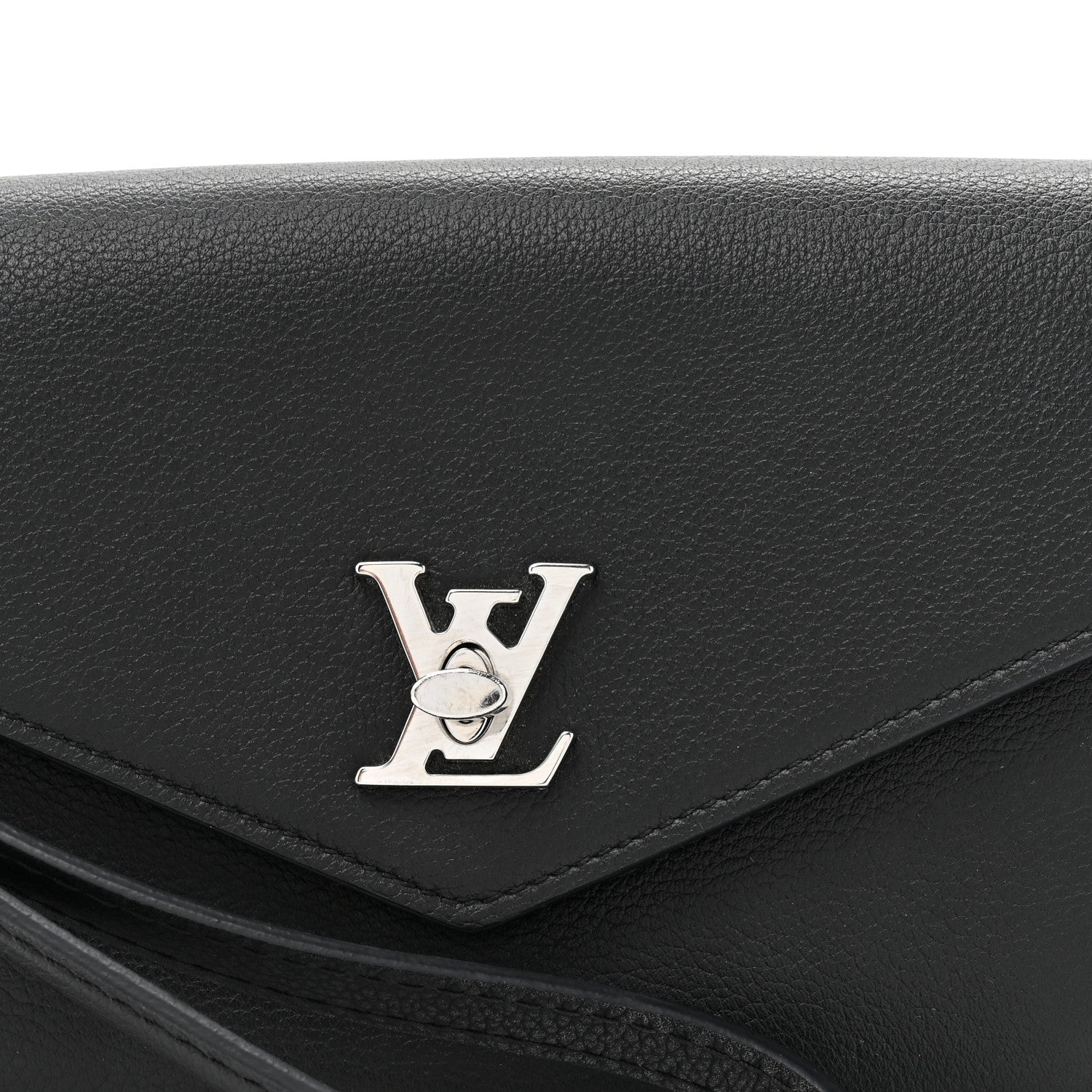 Louis Vuitton Soft Calfskin My Lockme Chain Pochette Black 7 of 9