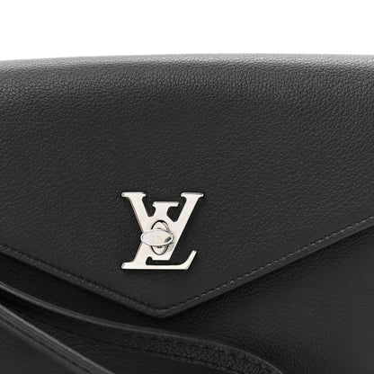 Louis Vuitton Soft Calfskin My Lockme Chain Pochette Black 7 of 9