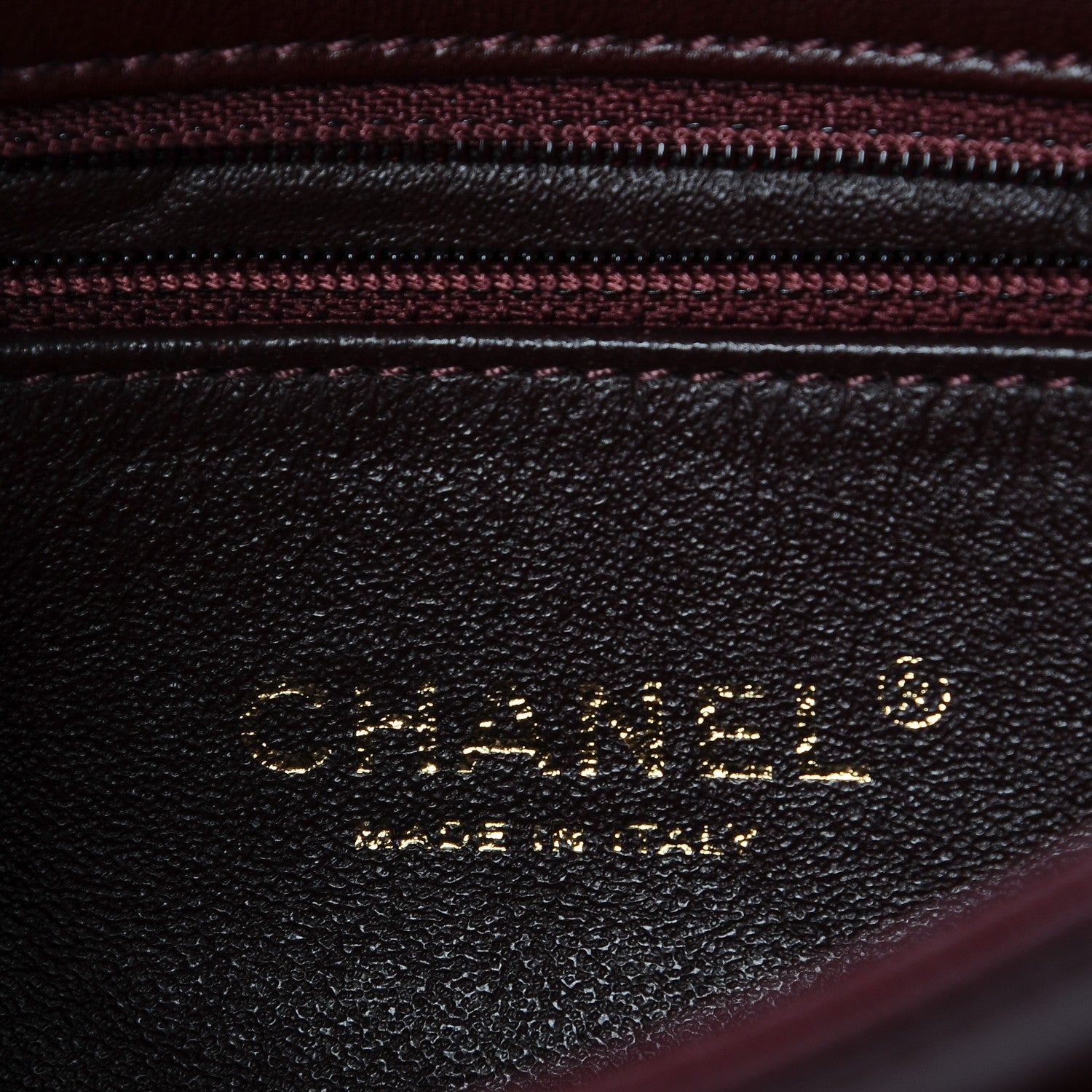 Chanel Lambskin Medium Surpique Chevron Single Flap in Burgundy 6 of 8