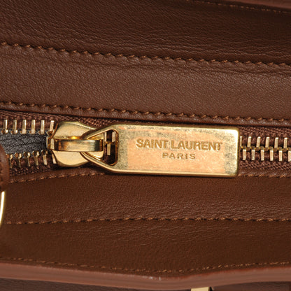 Saint Laurent Leather Small Classic Y Cabas Bag Cognac 10 of 10