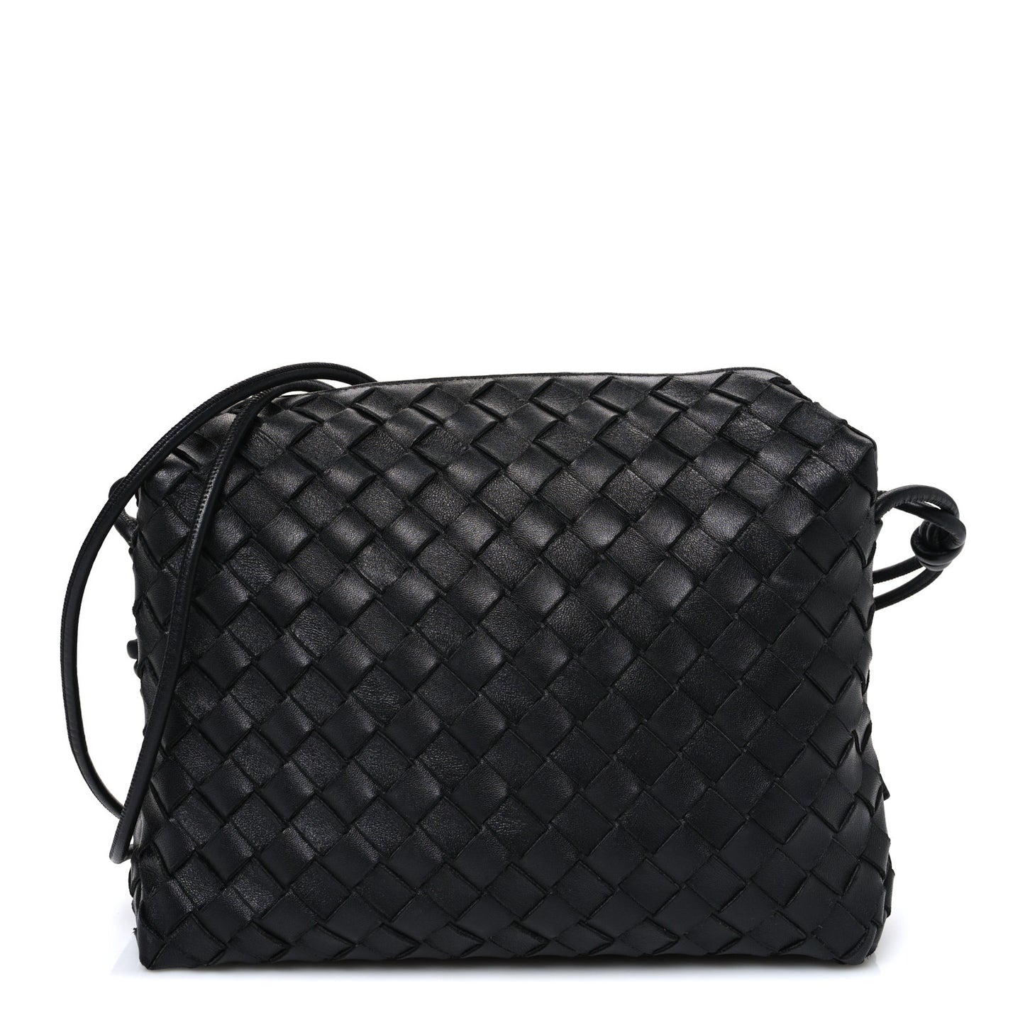 Nappa Intrecciato Medium Loop Camera Bag Black