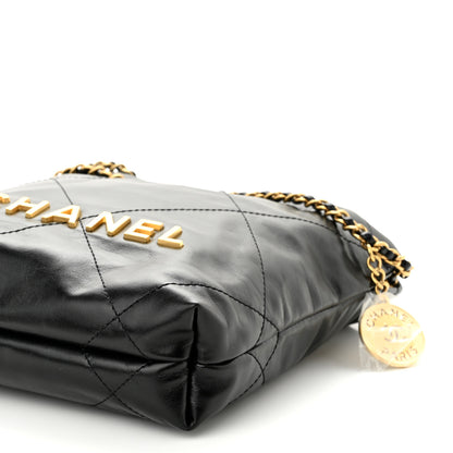 Chanel Shiny Calfskin Quilted Mini Chanel 22 Black 10 of 10