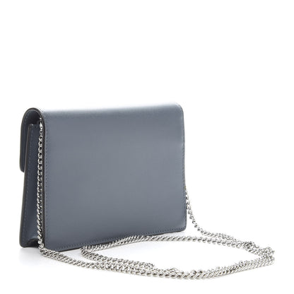Fendi Vitello Liberty Lucido F is Fendi Medium Envelope Wallet on Chain Blue 3 of 9