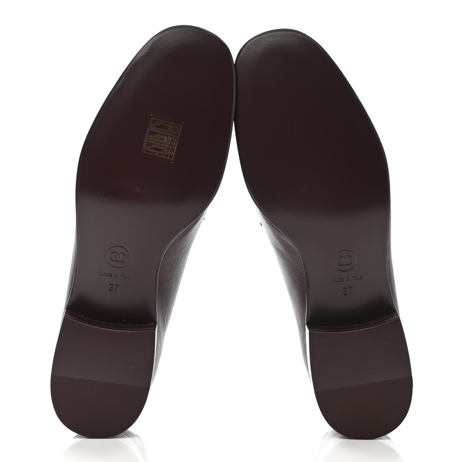 Chanel Lambskin Quilted Boy Loafers 37 Burgundy 5 of 8