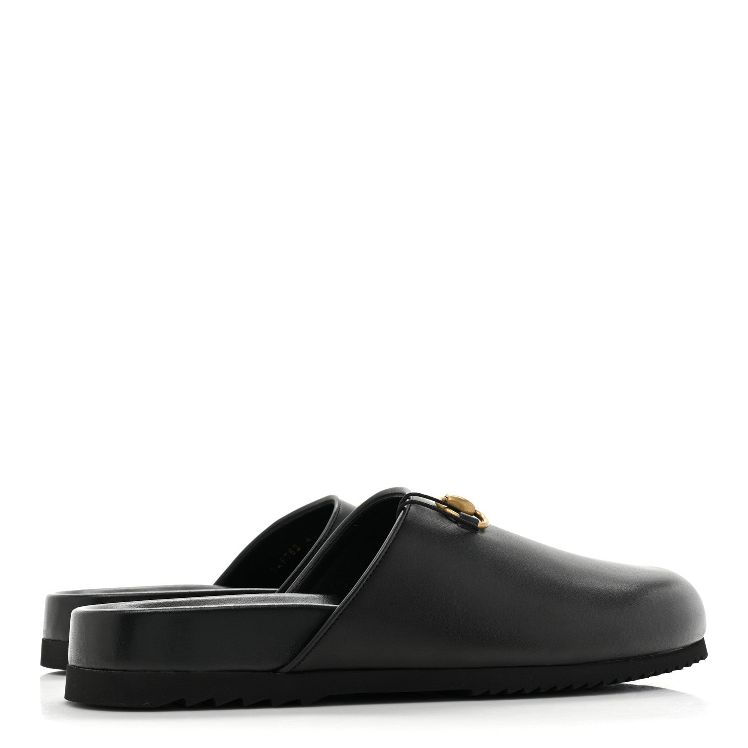 Gucci Jakarta Calfskin Womens Horsebit Slippers 41 Black 4 of 9