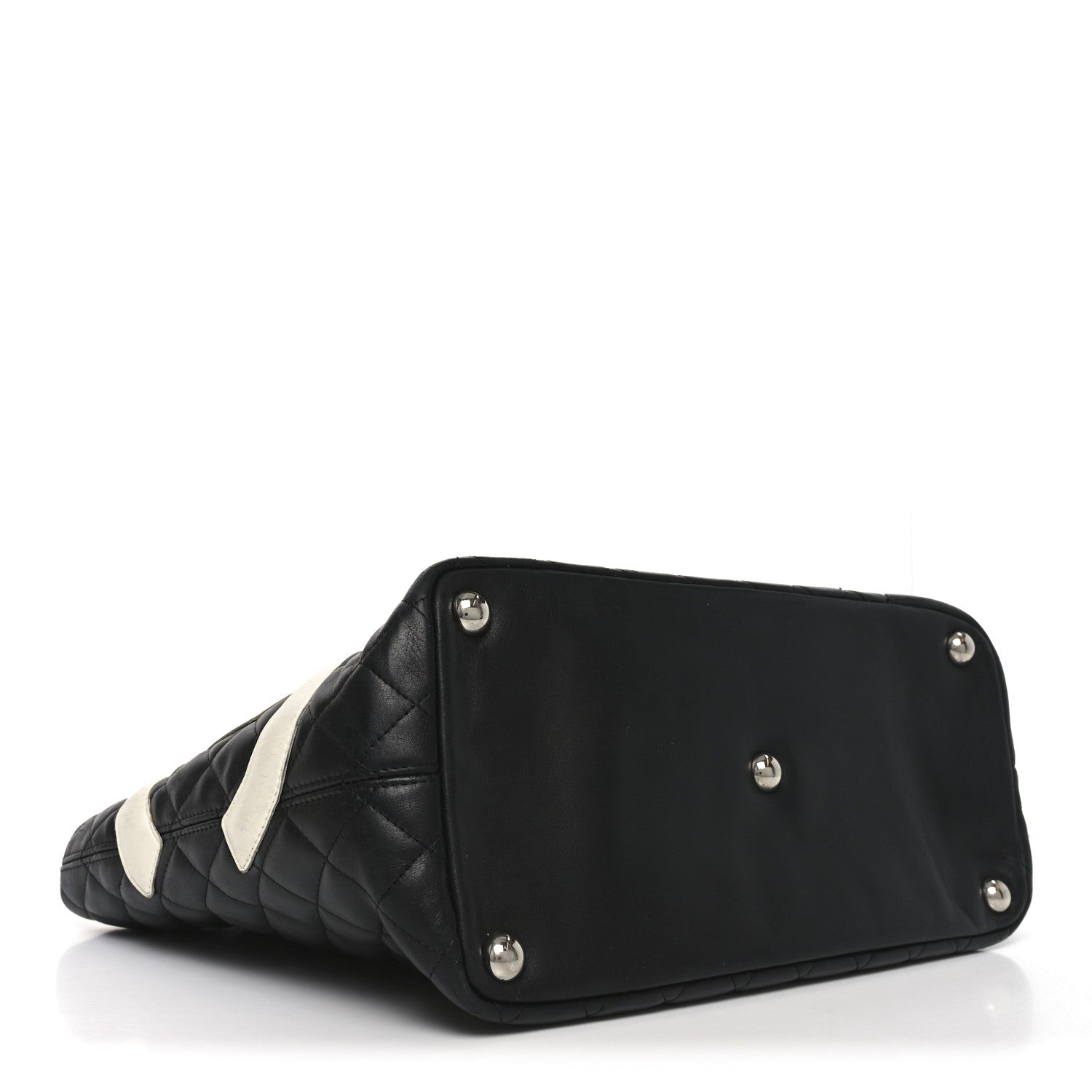 Chanel Calfskin Quilted Large Cambon Tote Black White 4 of 10