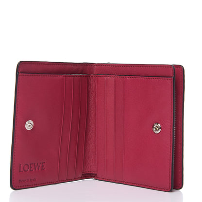 Loewe Calfskin Embossed Compact Zip Wallet Raspberry 5 of 7