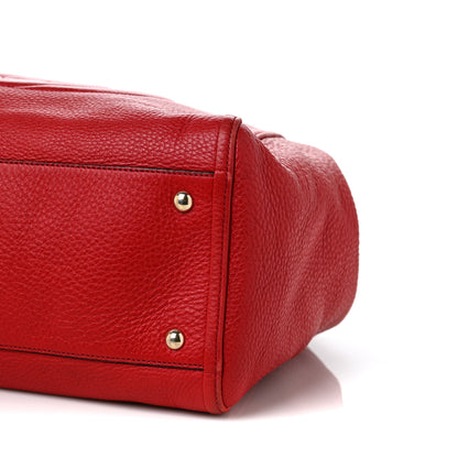 Gucci Pebbled Calfskin Medium Soho Shoulder Bag Red 9 of 13