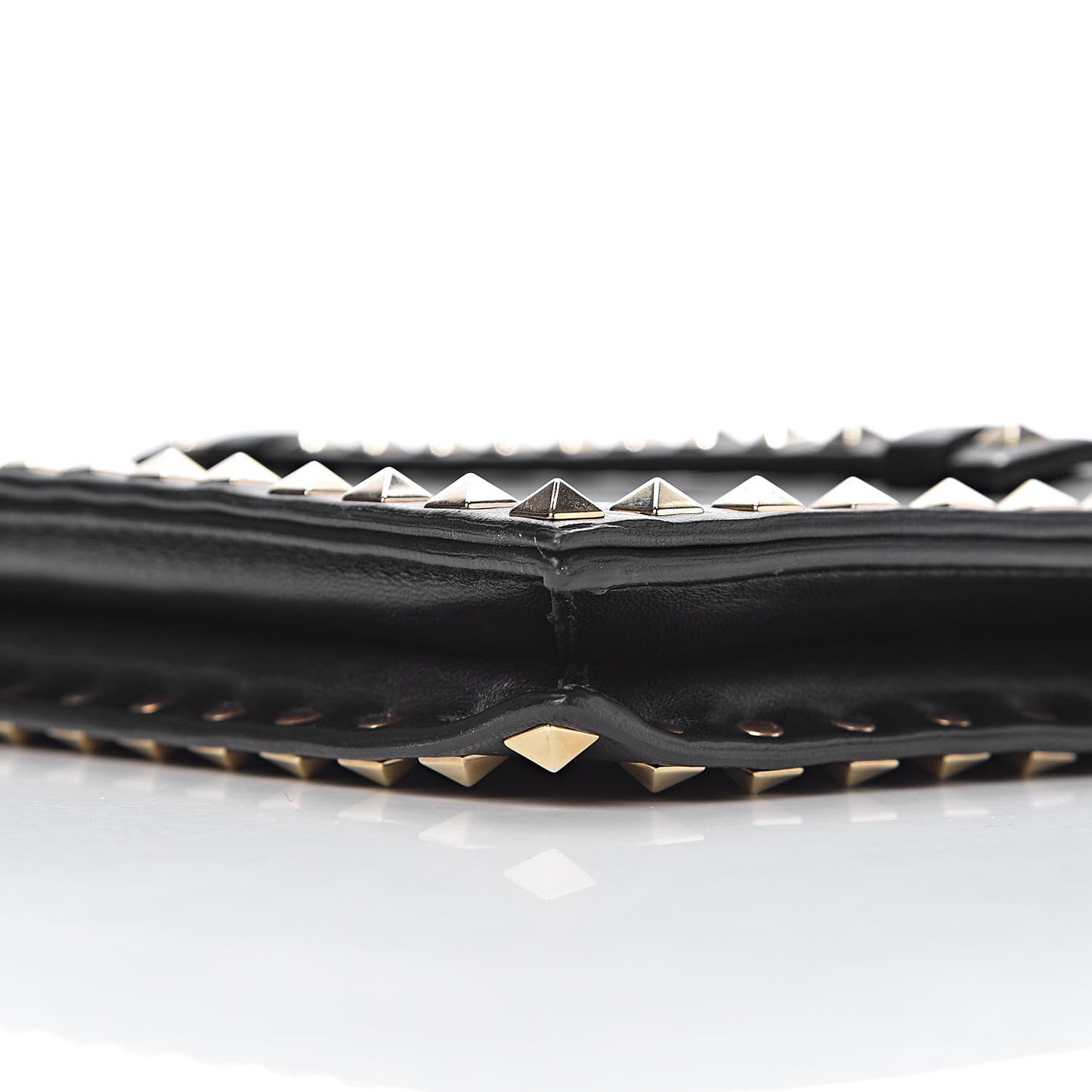 Nappa Rockstud Wristlet Clutch Black
