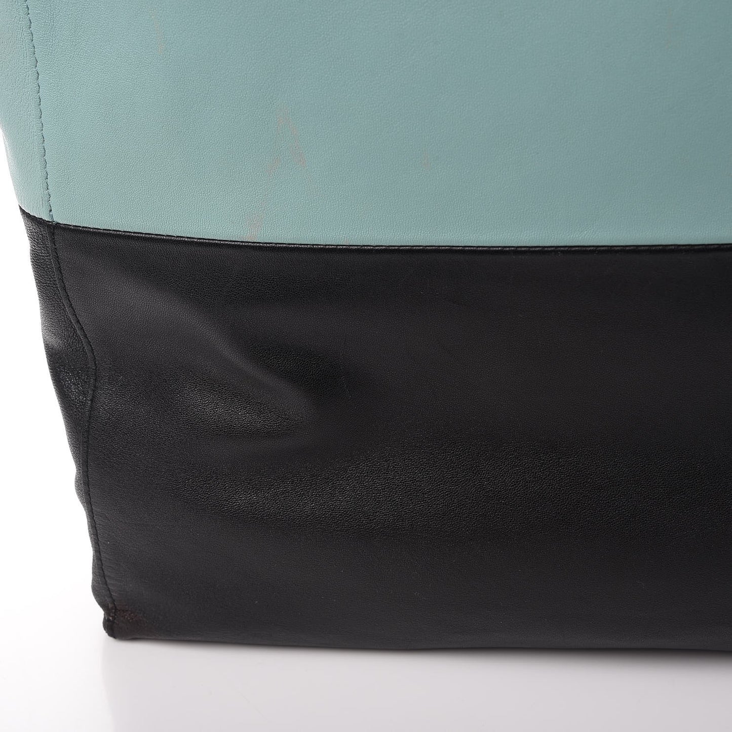 Lambskin Vertical Bi-Cabas Blue Black