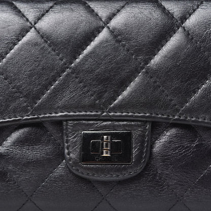 Chanel Metallic Aged Calfskin Quilted Reissue Long Flap Wallet So Black 11 of 11