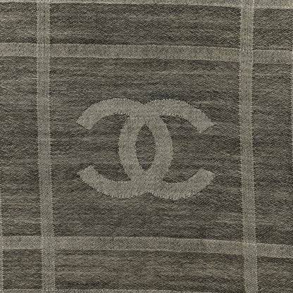 Chanel Cashmere CC Diamond Scarf Grey 2 of 5