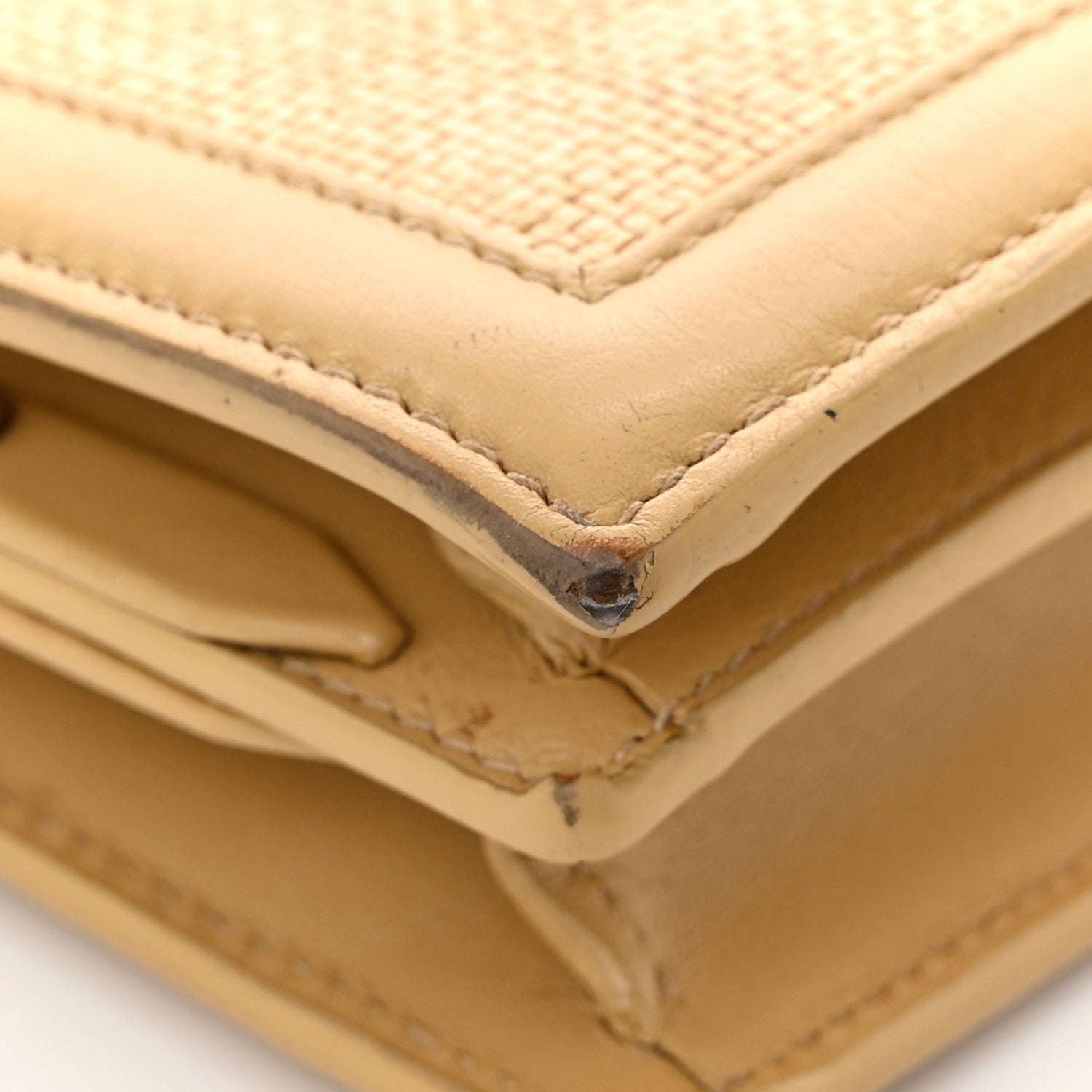 Saint Laurent Canvas Calfskin Classic Monogram Cassandra Clasp Bag Grege Brown Gold 12 of 12