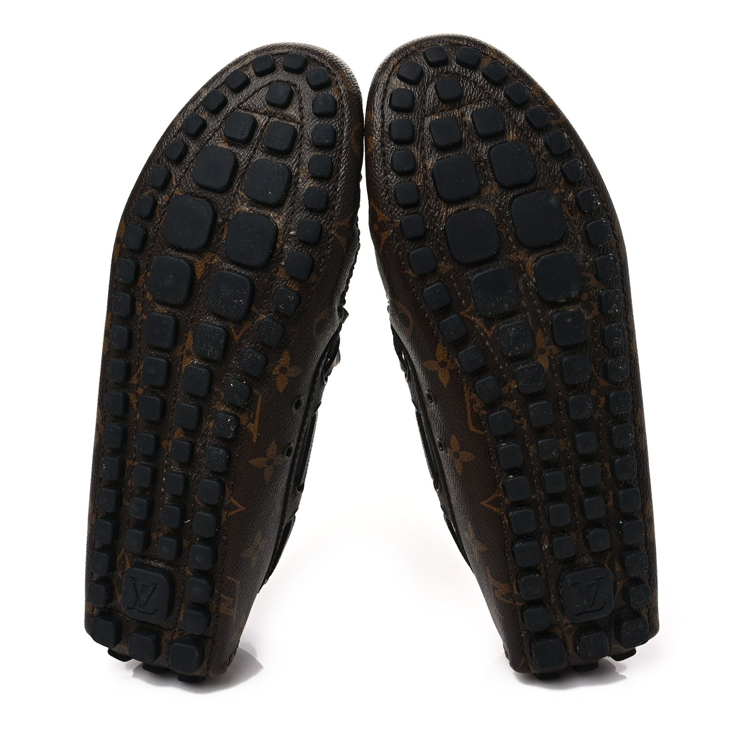 Monogram Mens Arizona Car Shoe Moccasin Loafers 8 Macassar