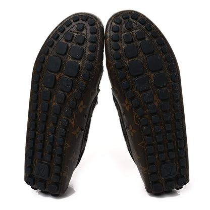 Louis Vuitton Monogram Mens Arizona Car Shoe Moccasin Loafers 8 Macassar 5 of 9