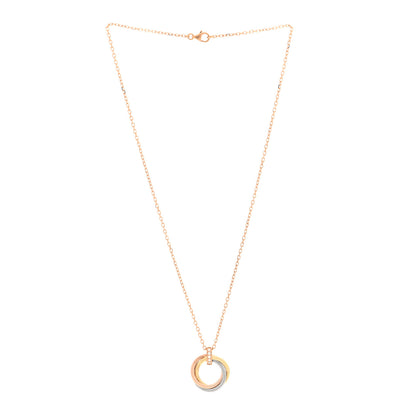 Cartier 18K Pink White Yellow Gold Diamond Trinity Pendant Necklace 3 of 5