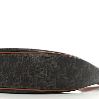 Celine Triomphe Canvas Calfskin Ava Shoulder Bag Tan 9 of 9