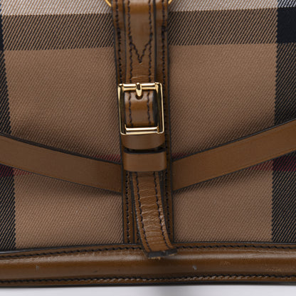 Burberry Bridle Calfskin House Check Owl Medium Orchard Bowling Bag Brown Ochre 13 of 13
