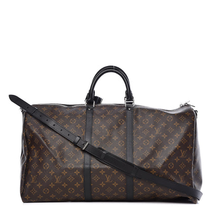 Louis Vuitton Monogram Macassar Keepall Bandouliere 55 1 of 9