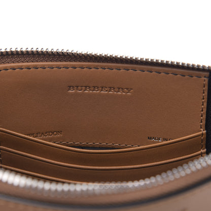 Burberry Mega Check Peyton Crossbody Clutch Bag Saddle Brown 6 of 11
