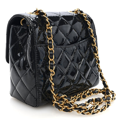 Chanel Patent Calfskin Quilted Mini Square Flap Black 3 of 10