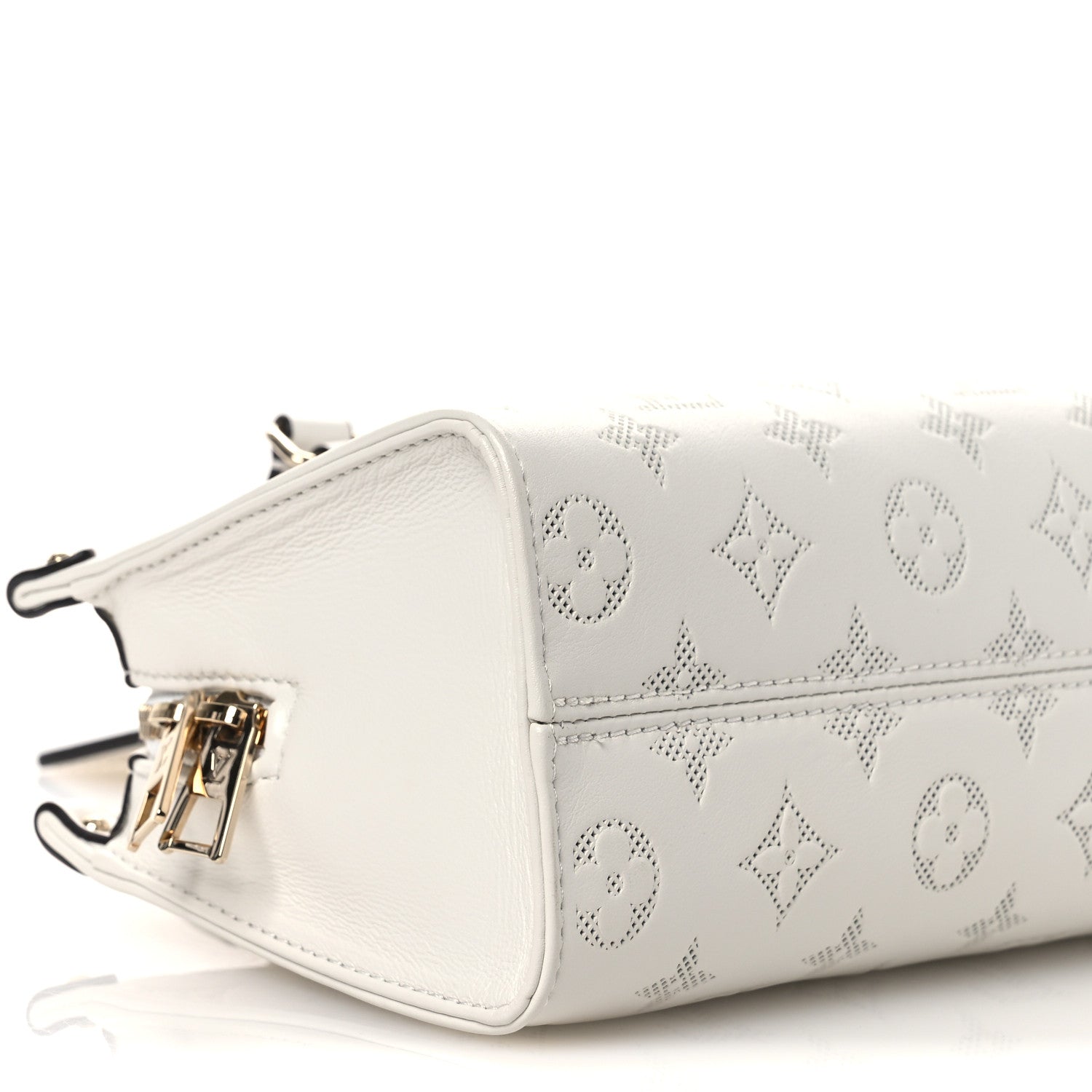 Louis Vuitton Calfskin Embossed Monogram OnTheGo East West White 8 of 10